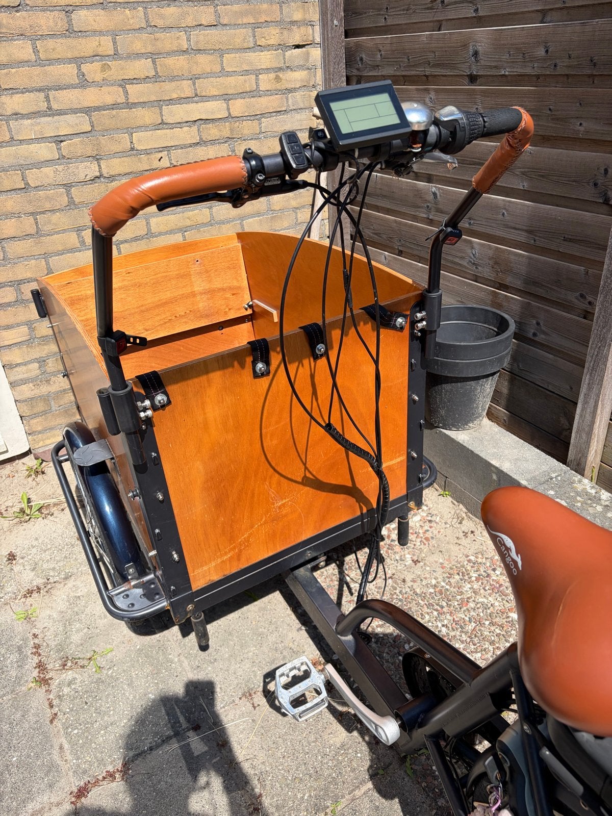 Elektrische bakfiets met huif - Cangoo  MOET ZSM WEG!!!, 4 kinderen of meer, Gebruikt, Elektrisch, Schijfrem