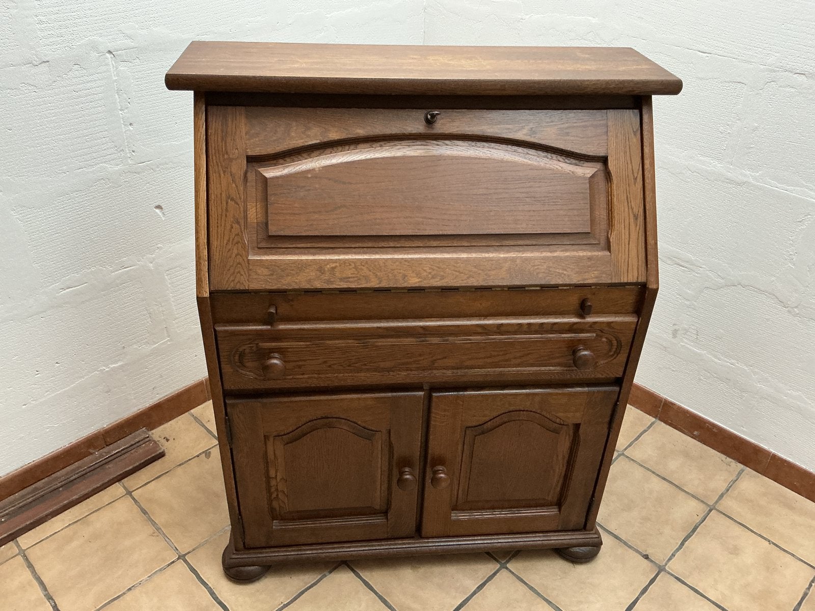 vintage secretaire kast, in goede en nette staat, Ophalen, Gebruikt