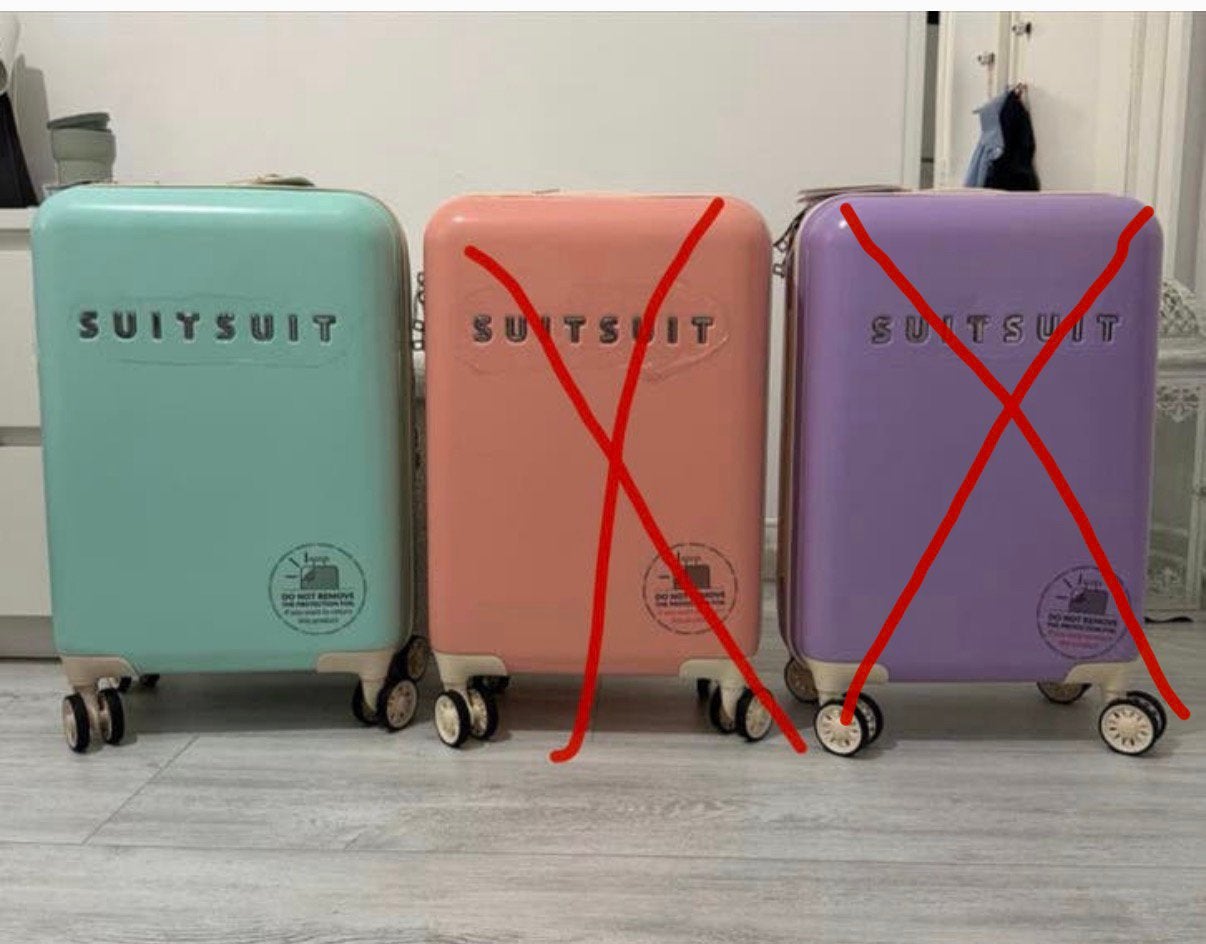 1x SUITSUIT Handbagage Reiskoffer 55cm -Mint, Sieraden, Tassen en Uiterlijk, Koffers, Wieltjes, 50 tot 60 cm, Hard kunststof, Nieuw