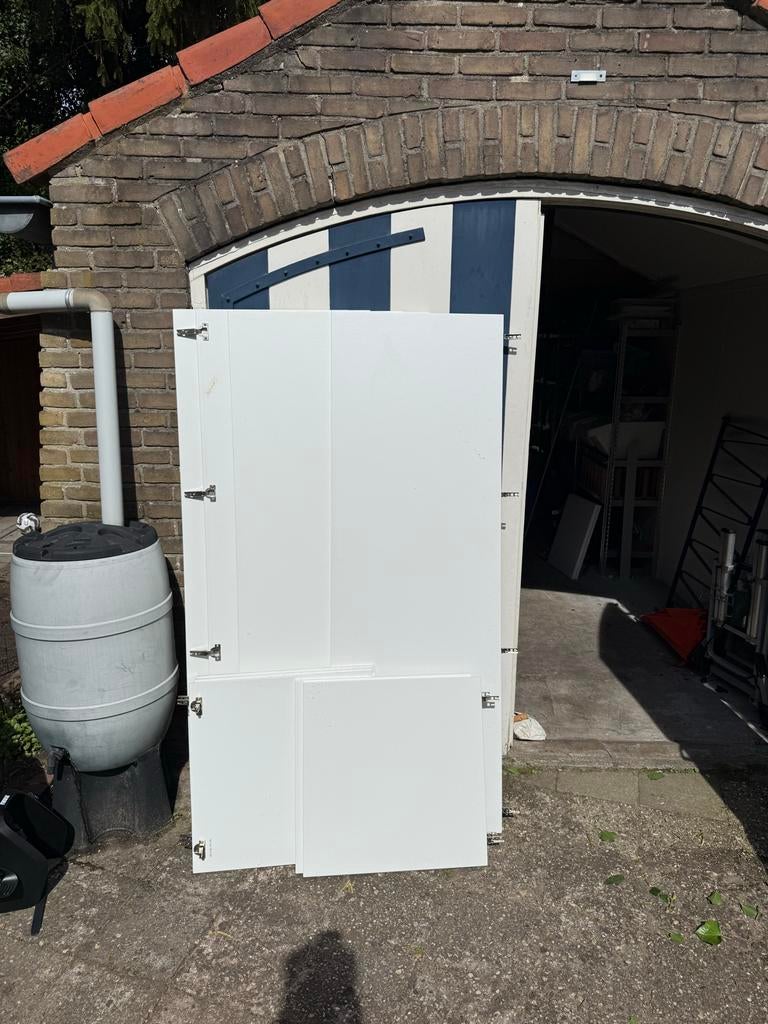 Ikea Platsa deuren - 5 grote en 5 kleine - mat wit, Ophalen, Kunststof, Gebruikt, 50 tot 100 cm