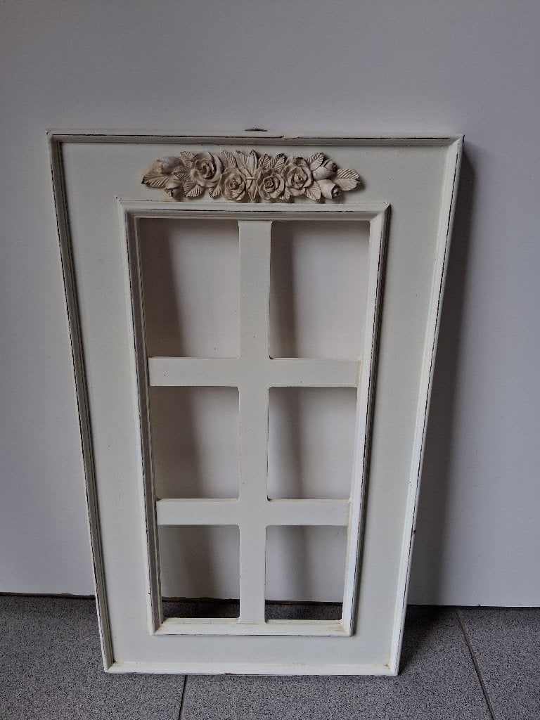 Brocante kozijn met rozenornament *eureka*, Antiek en Kunst, Ophalen of Verzenden