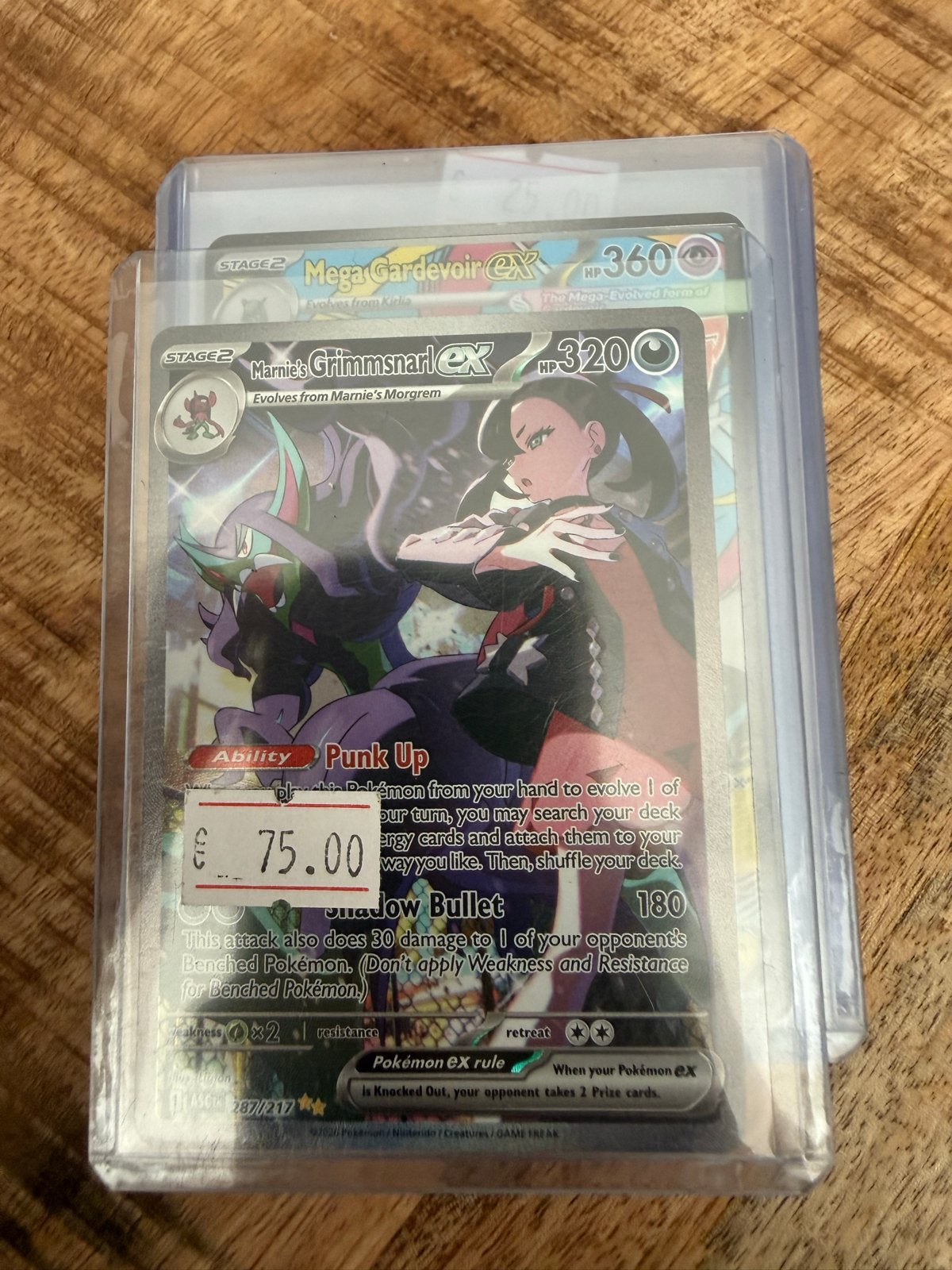 Marnie's Grimmsnarl VMAX & Mega Gardevoir EX Pokémon Kaarten, Ophalen of Verzenden, Zo goed als nieuw, Meerdere kaarten