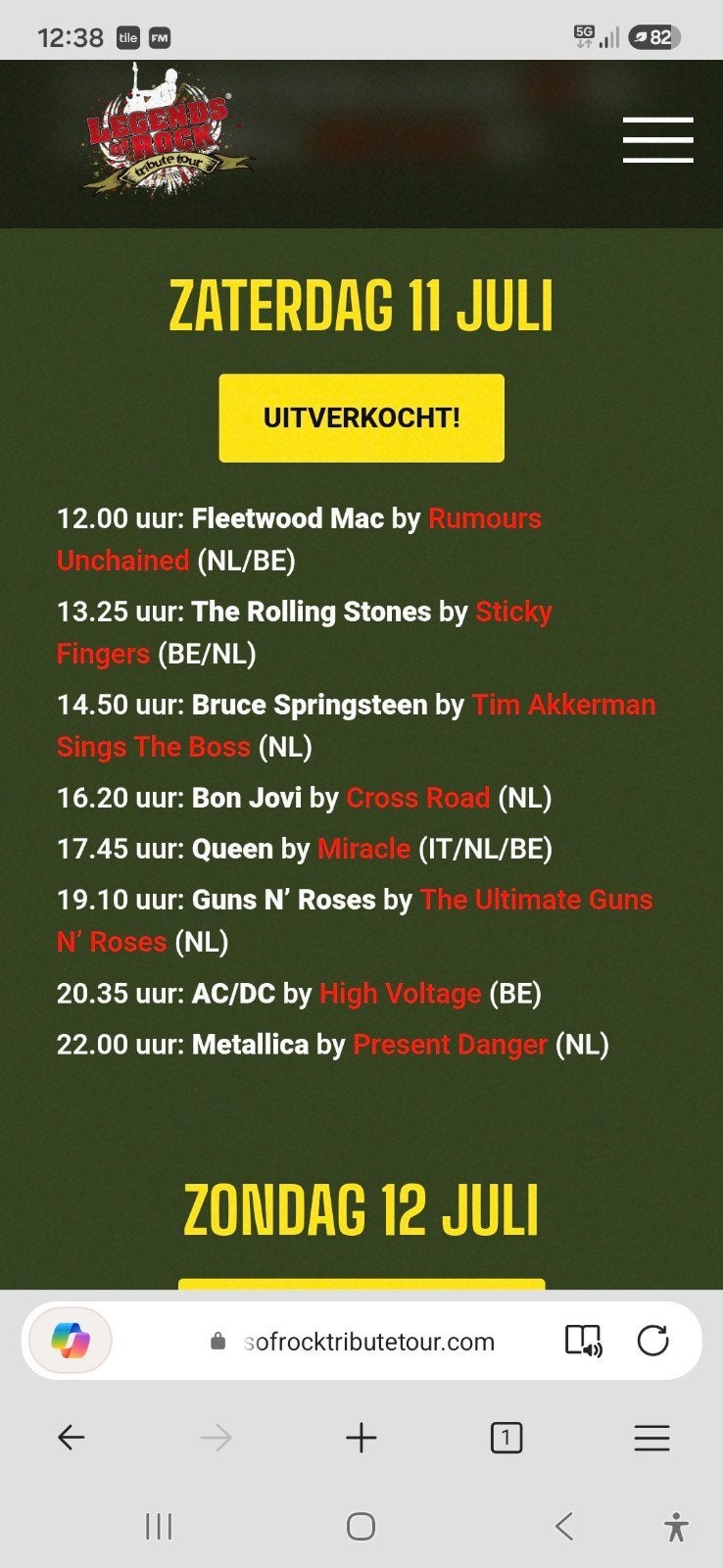 TK 2 TICKETS voor tribute festival  op 11 juli in Arnhem, Tickets en Kaartjes, Twee personen