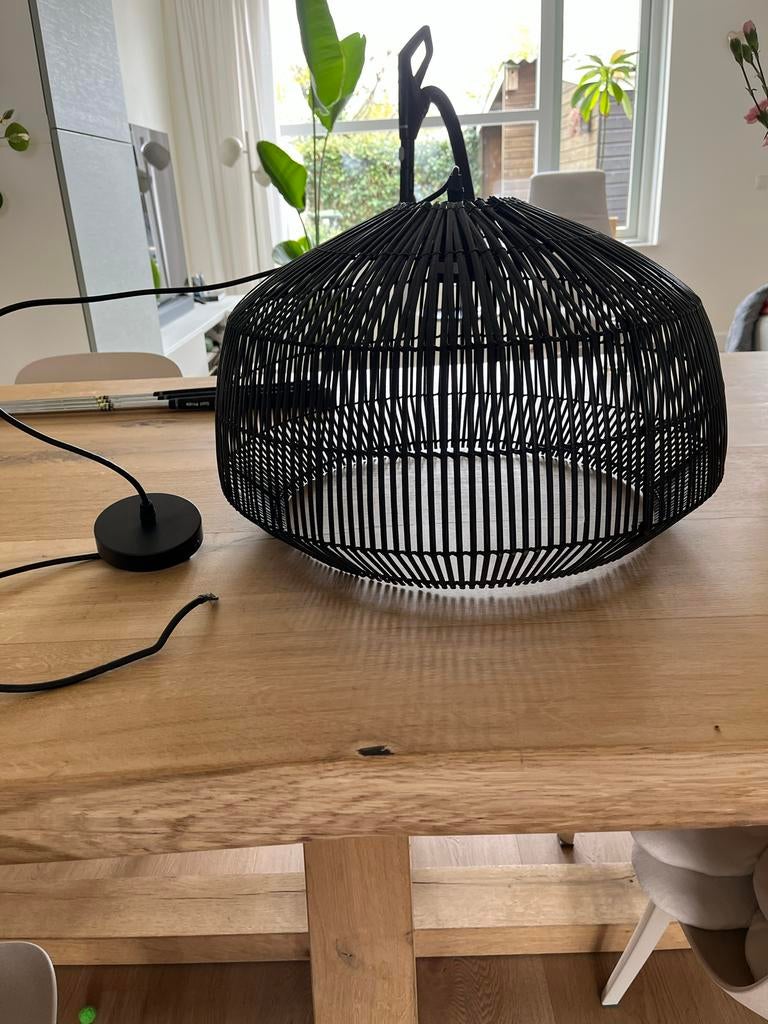 Mooie zwarte Kwantum lamp, Ophalen, Gebruikt, Overige materialen, Minder dan 50 cm
