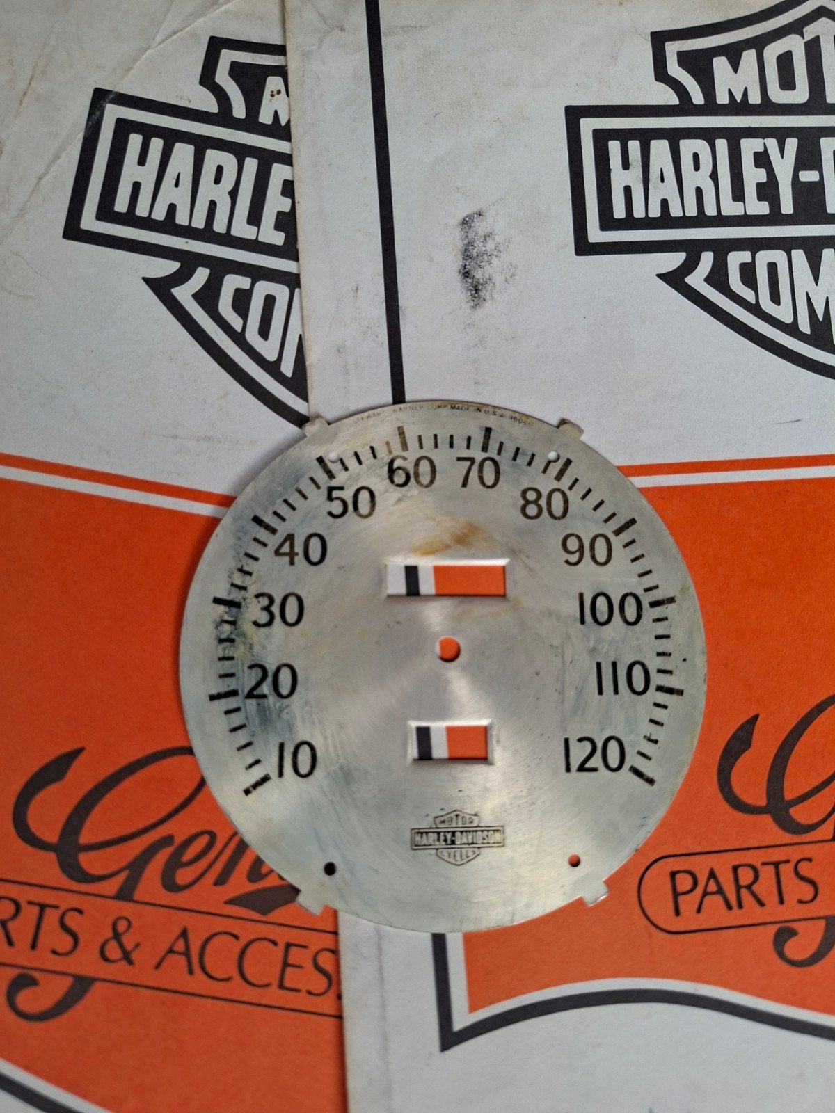 Harley kilometerteller plaat knucklehead wlc wla liberator, Motoren, Verzenden