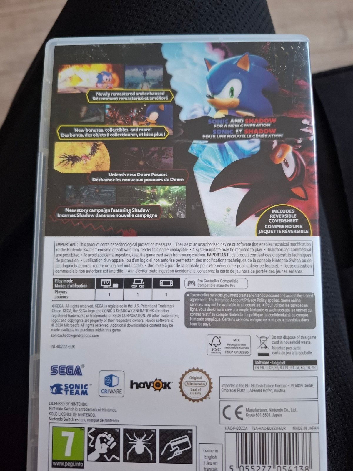 Sonic X Shadow Generations Nintendo Switch, 1 speler, Zo goed als nieuw, Vanaf 7 jaar, Ophalen