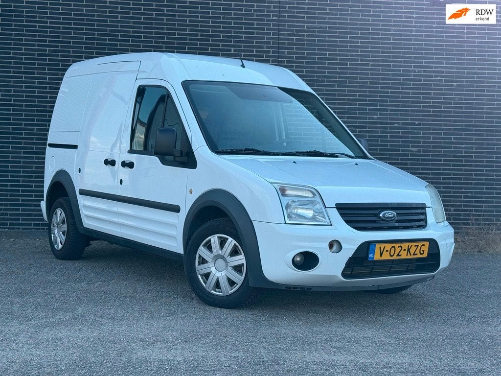 Ford Transit Connect T230L 1.8 TDCi Trend Airco, Nieuwe Apk!, Auto's, Bestelauto's, Euro 5, Gebruikt, Wit, Ford
