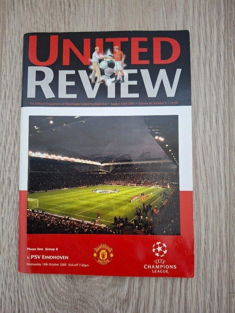 Programmaboekje Manchester United-PSV 2000, Ophalen of Verzenden, Gebruikt, PSV
