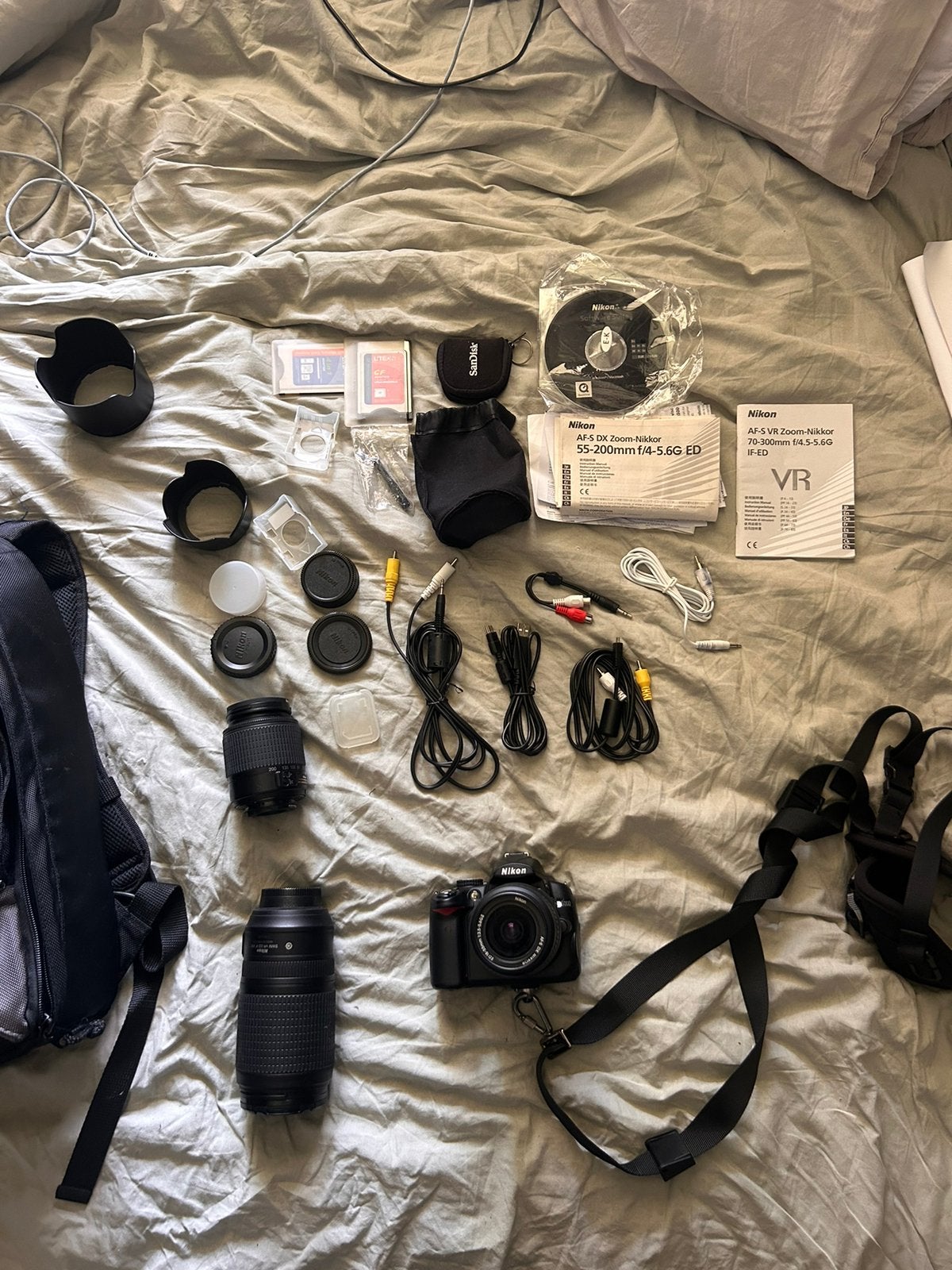 Nikon D5000 met 2 extra lenzen en tas met accessoires, Audio, Tv en Foto, Fotocamera's Digitaal, Ophalen, Spiegelreflex, 12 megapixels