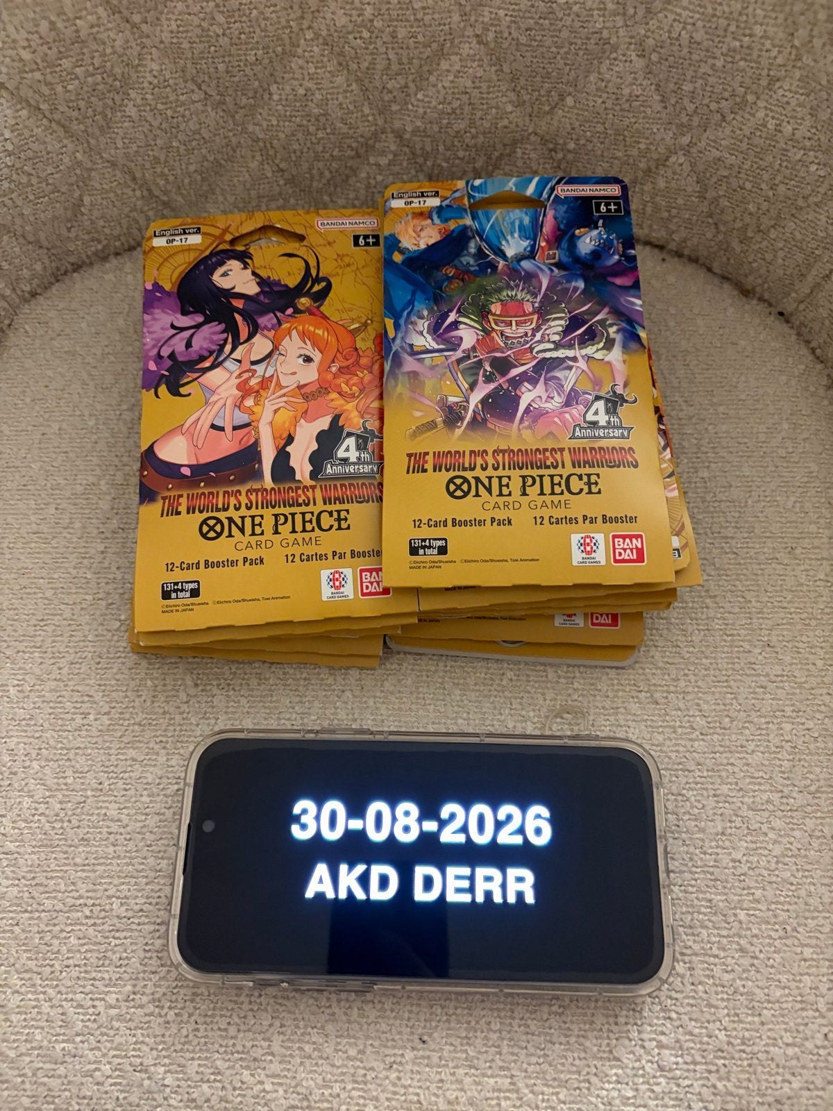 One Piece 17 sleeved boosters, Ophalen of Verzenden, Nieuw, Booster
