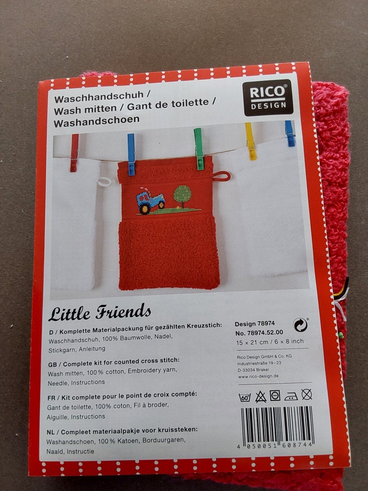 Rico Washandje  pakketje, Ophalen of Verzenden, Nieuw, Borduurpakket