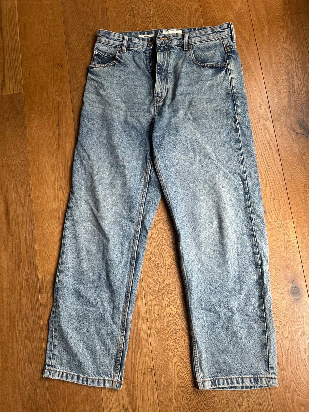 Baggy jeans pull & bear, Ophalen of Verzenden, Zo goed als nieuw, Blauw, W32 (confectie 46) of kleiner