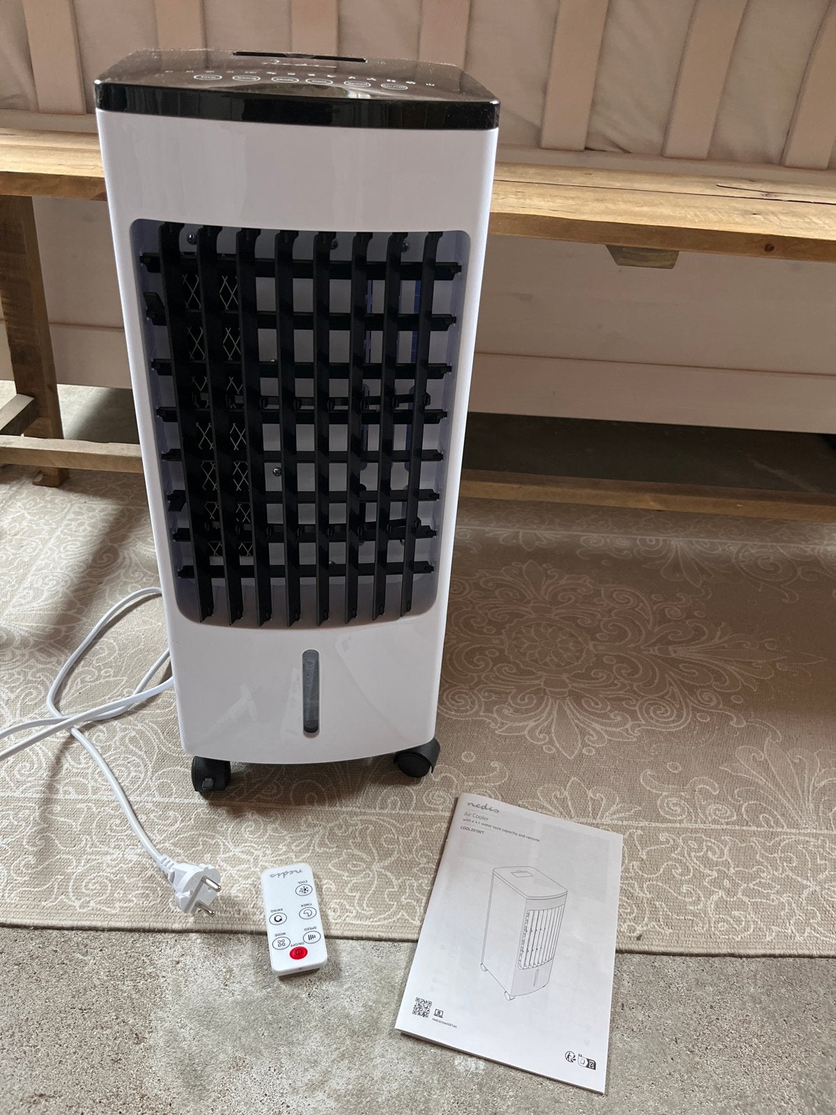 Nedis Air Cooler met afstandsbediening en timer, Minder dan 60 m³, 3 snelheden of meer, Ophalen of Verzenden, Zo goed als nieuw