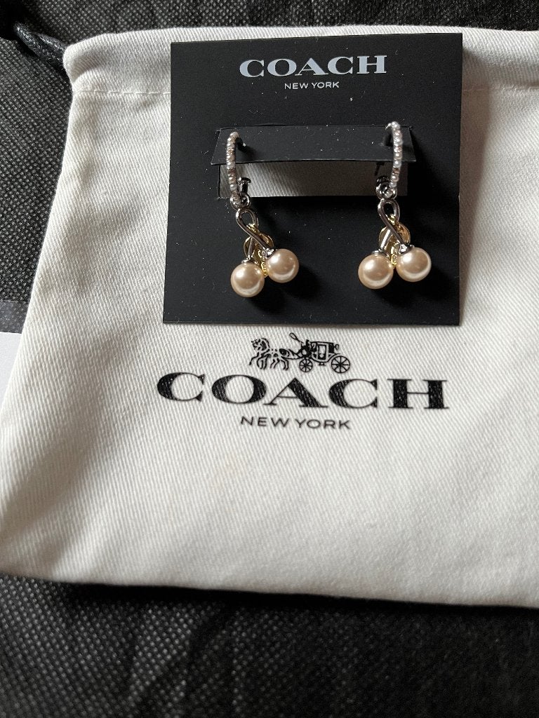 Coach nieuwe oorbellen kersen parel met gratis verzending, Overige materialen, Hangers, Verzenden, Nieuw