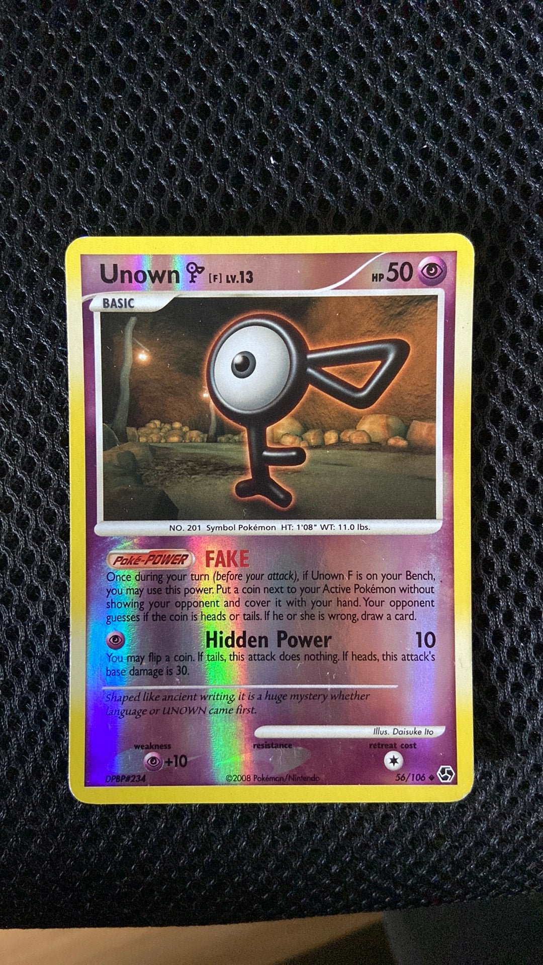 Unown [F] 56/106 Great Encounters Reverse Holo, Ophalen of Verzenden, Zo goed als nieuw