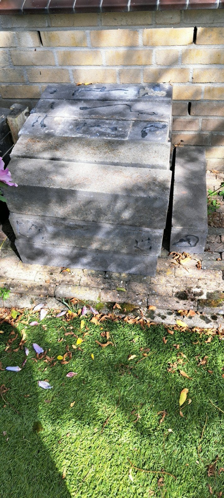 Stapelblokken 15x15 cm donkerblauw, Tuin en Terras, Ophalen, Antraciet, Basalt, Split