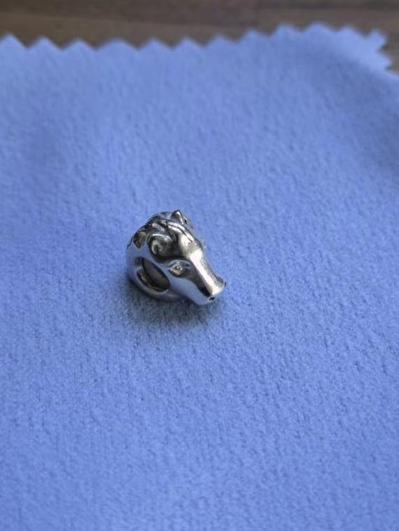 Pandora bedel PAARDENHOOFD echt zilver, Sieraden, Tassen en Uiterlijk, Bedels, Ophalen of Verzenden, Zo goed als nieuw, Zilver