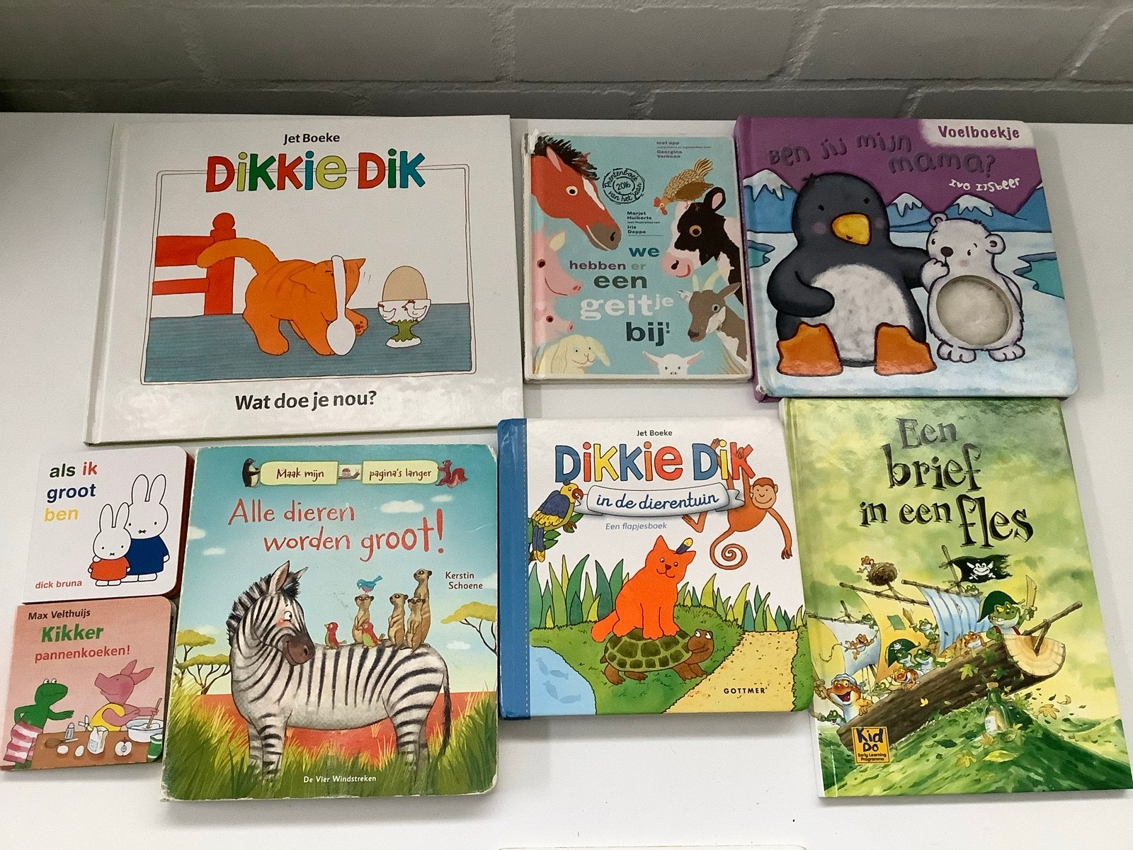 Dikkie Dik en andere kinderboeken (set van 8), Ophalen of Verzenden, Gelezen, Uitklap-, Voel- of Ontdekboek, 1 tot 2 jaar