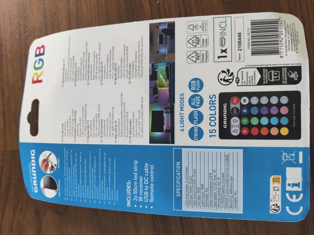 Grundig RGB TV LED Strip, Ophalen of Verzenden, Nieuw