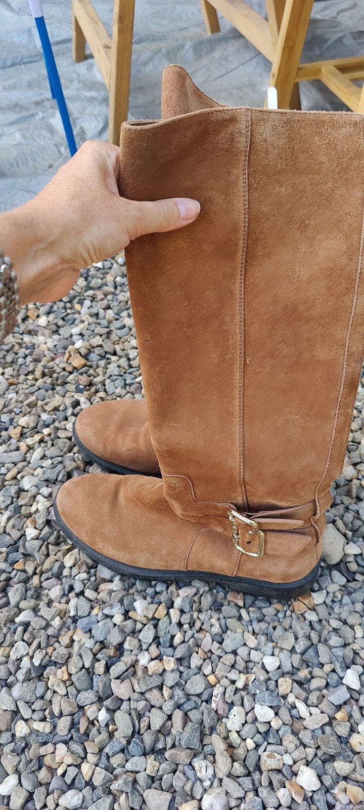 Tod's dames laars cognac suède maat 38, Hoge laarzen, Bruin, Ophalen of Verzenden, Zo goed als nieuw