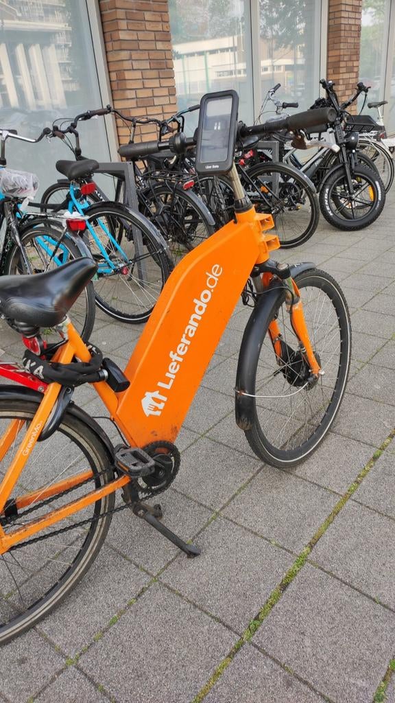 Bezorgfiets - Greenmo elektrische fiets, Gebruikt, 51 tot 55 cm, 30 tot 50 km per accu, Ophalen