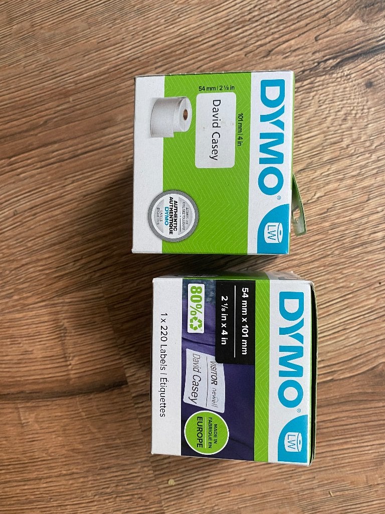 Twee dymo labels, Ophalen of Verzenden, Nieuw