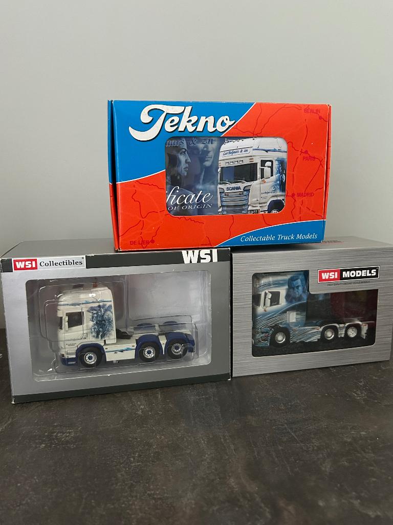 Wsi & tekno 1/50 Scania Léo Beljaars x 3, Verzenden, Nieuw, Bus of Vrachtwagen, Tekno