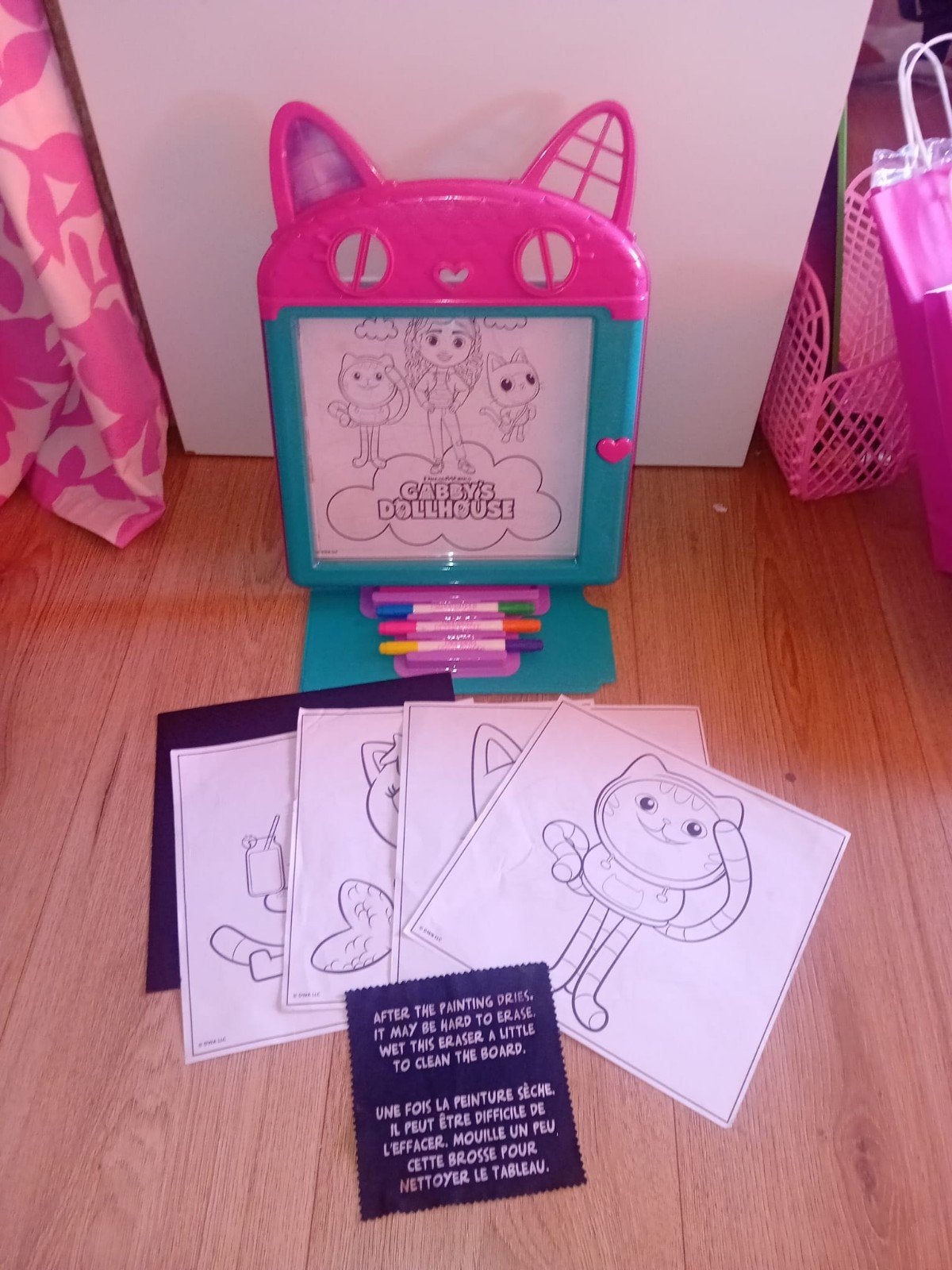 Gabby's Poppenhuis Tekenbord met Stiften en Sjablonen, Ophalen, Gebruikt, Knutselen
