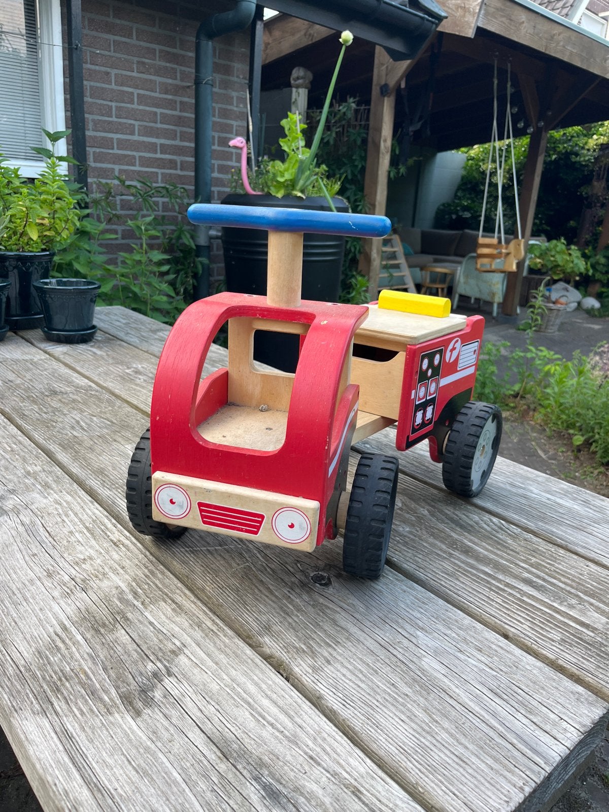 Wonderworld houten loopfiets - Rood, blauw, zwart, Ophalen, Gebruikt, Loopfiets