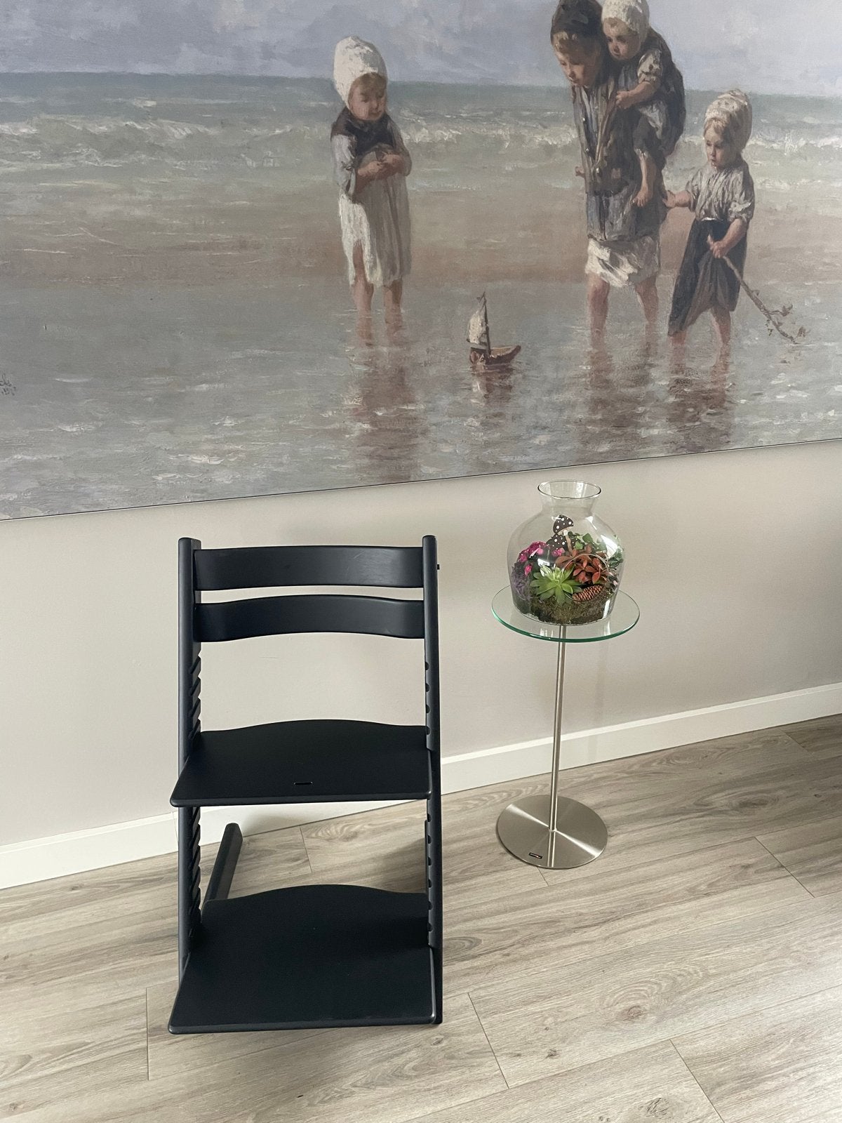 Stokke Trip Trap Kinderstoel (Meegroeistoel) met Tuigje, Ophalen, Gebruikt, Meegroeistoel, Gordel(s)