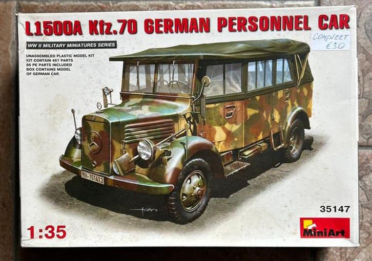 Bouwdoos German personnel car 1:35, Hobby en Vrije tijd, Modelbouw | Auto's en Voertuigen, Overige merken, 1:32 tot 1:50, Ophalen of Verzenden
