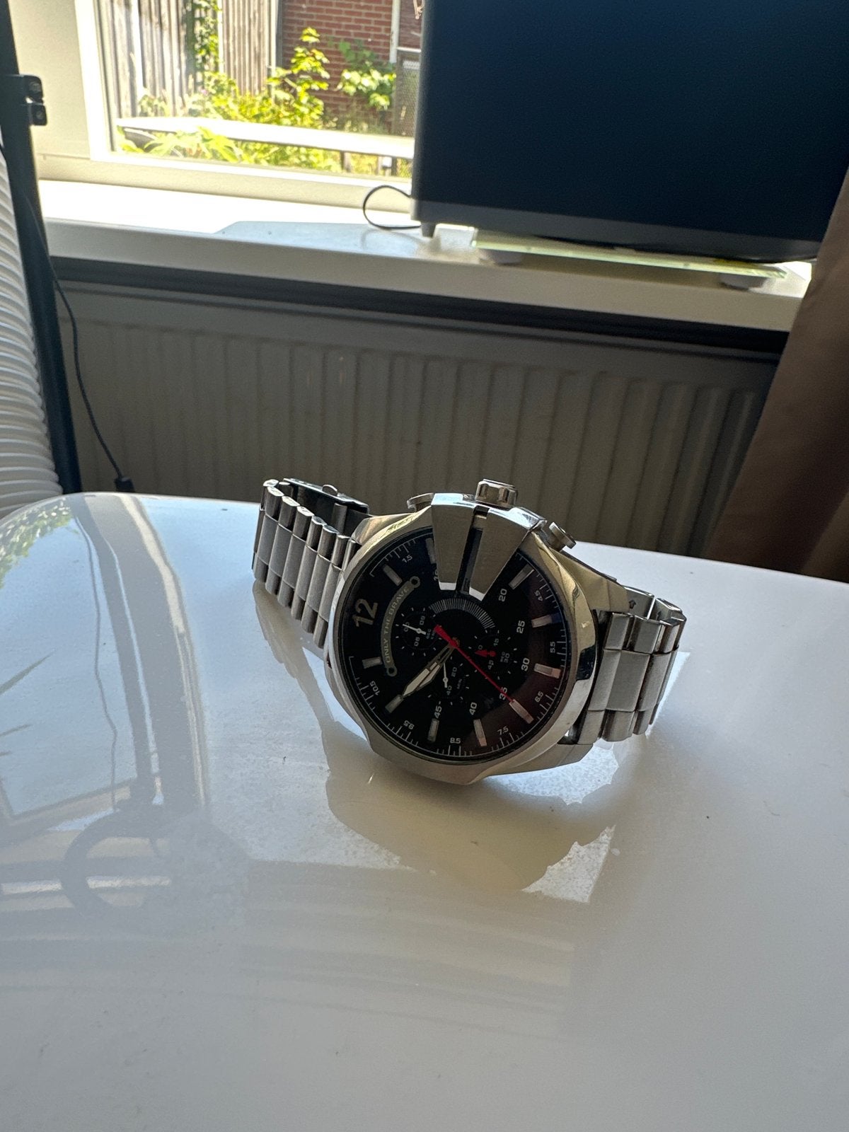 Diesel Horloge DZ 4308 - Batterij moet vervangen, Overige merken, Gebruikt, Staal, Polshorloge