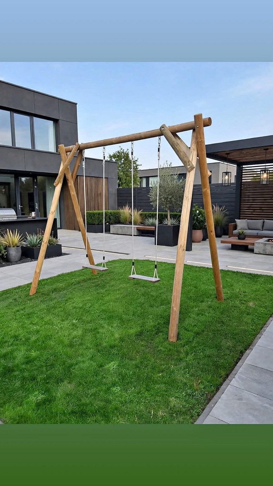 Robuuste houten schommel - Nieuw speeltoestel t Faan, Kinderen en Baby's, Speelgoed | Buiten | Speeltoestellen, Ophalen, Nieuw