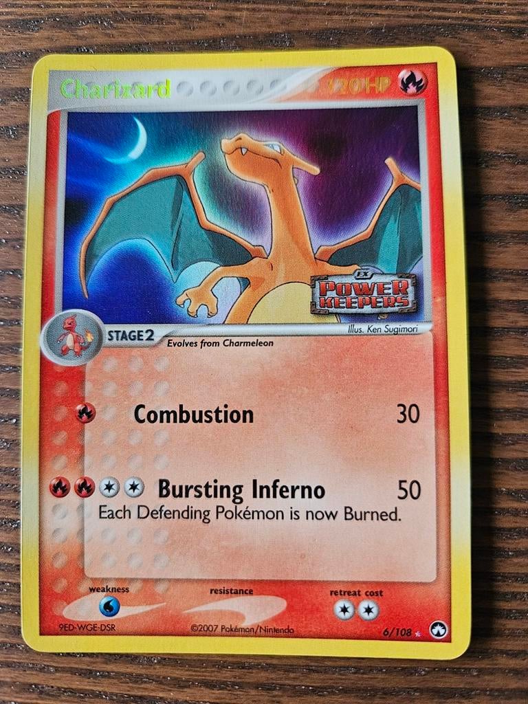 Charizard Power Keepers 6/108 reverse holo, Ophalen of Verzenden, Gebruikt, Losse kaart, Foil