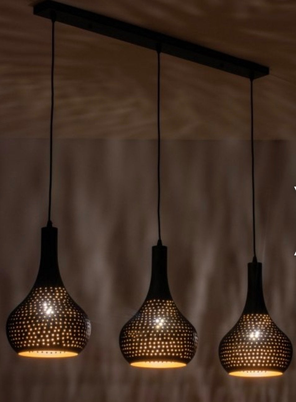 Hanglamp Rietveld ,  drie lampen ., Ophalen, Zo goed als nieuw, Metaal