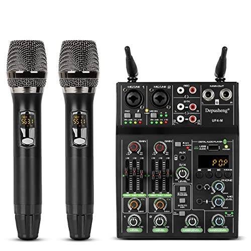 DJ-mengpaneel met twee microfoon,UF4-M Audio Studio Mixer, Muziek en Instrumenten, Ophalen of Verzenden, Zo goed als nieuw, Zangmicrofoon
