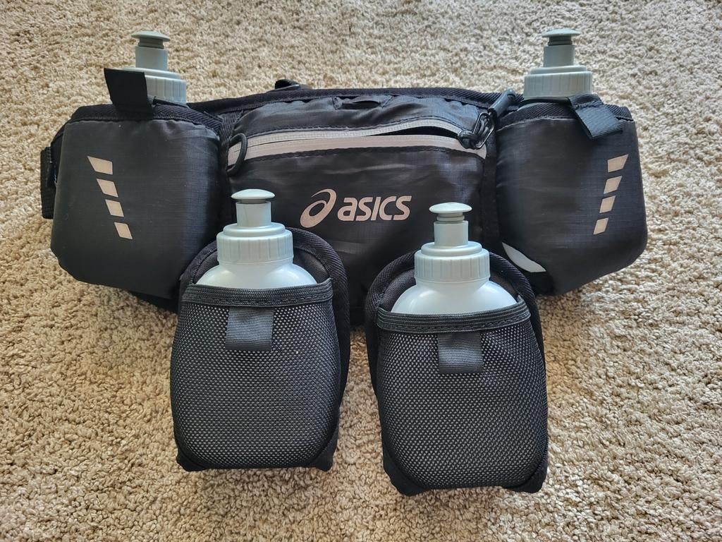 Asics hardloopgordel met bidons - Zo goed als nieuw, Ophalen, Overige typen, Zo goed als nieuw, Hardlopen