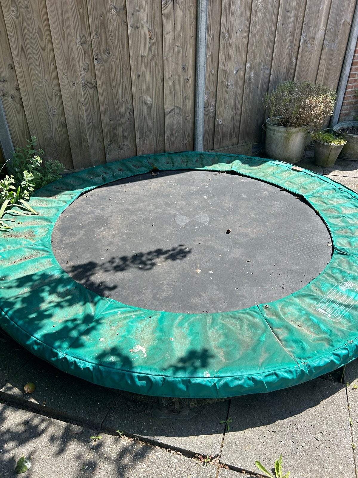 BERG InGround Trampoline 270 - Gebruikt, Kinderen en Baby's, Speelgoed | Buiten | Trampolines, Ophalen, Gebruikt