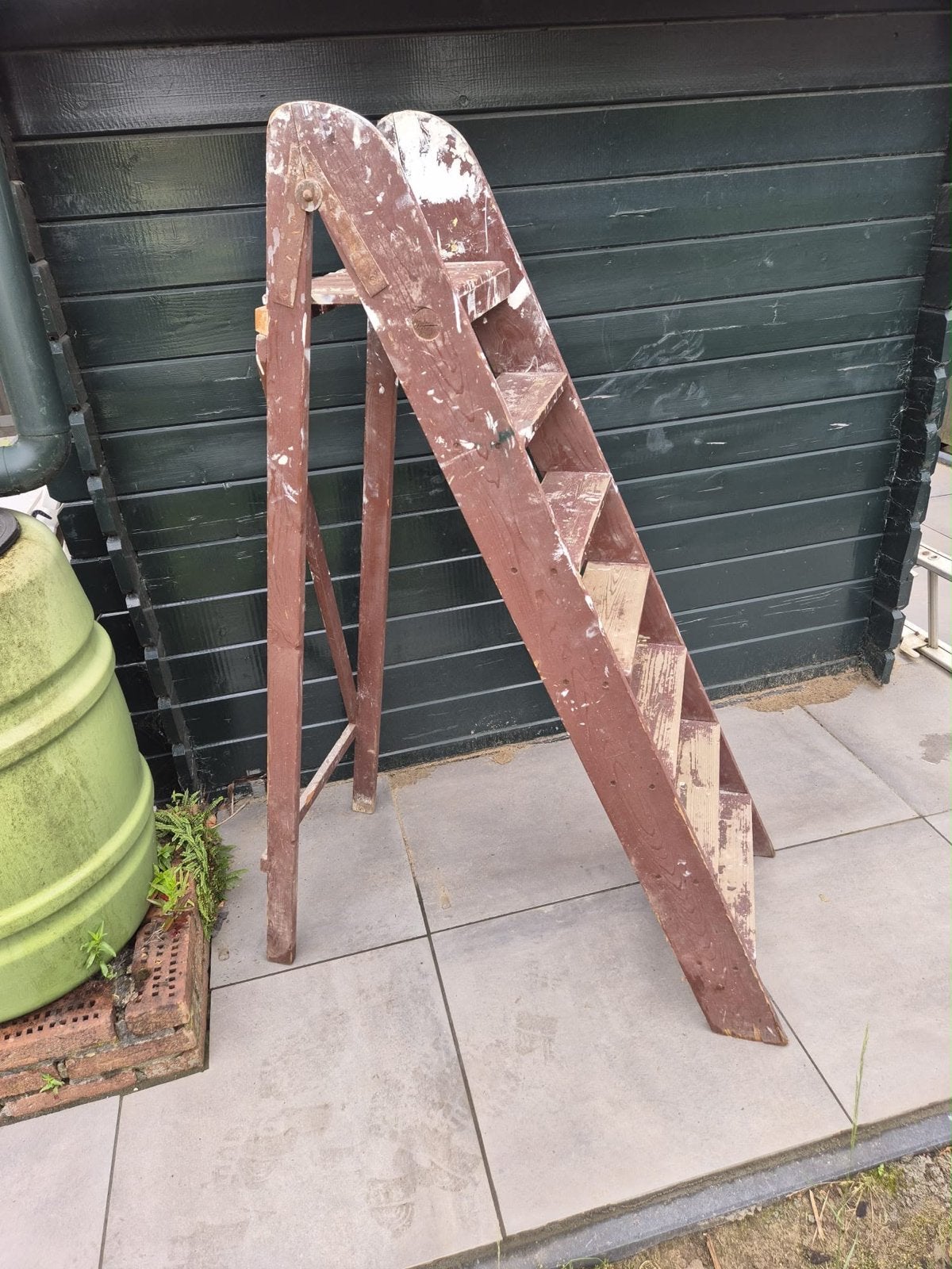 Stevige houten trap, Doe-het-zelf en Verbouw, Ladders en Trappen, Gebruikt, Trap, Minder dan 2 meter, Ophalen