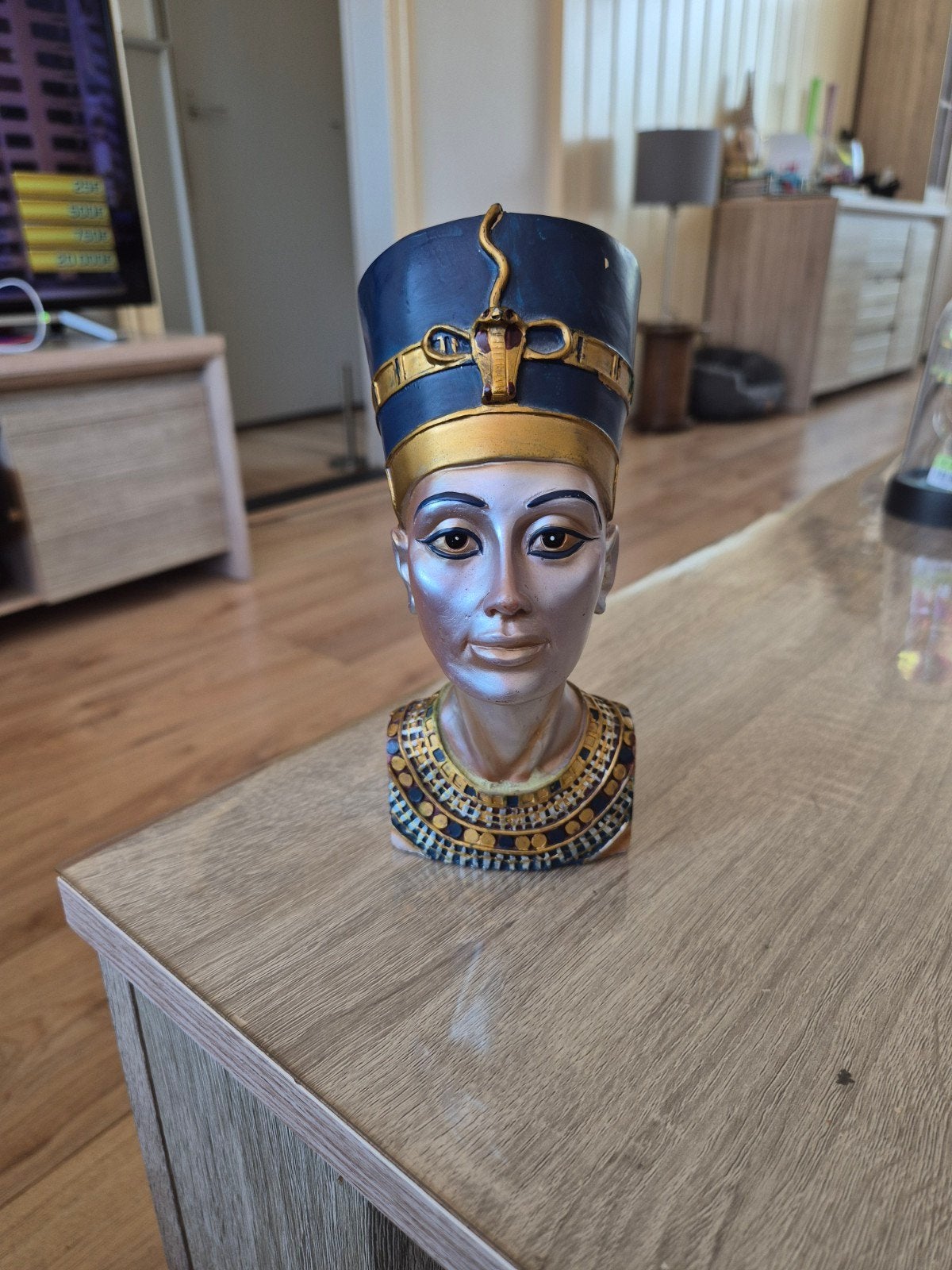 Buste Nefertiti - Egyptische Koningin - Decoratief Beeld, Minder dan 20 cm, Buste, Ophalen of Verzenden, Composieten