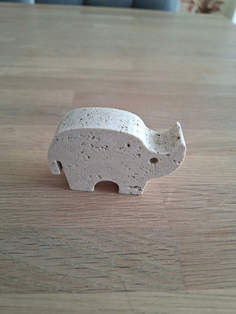 Neushoorn travertijn, Fratelli Manelli, Huis en Inrichting, Beige, Overige stijlen, Ophalen of Verzenden, Zo goed als nieuw