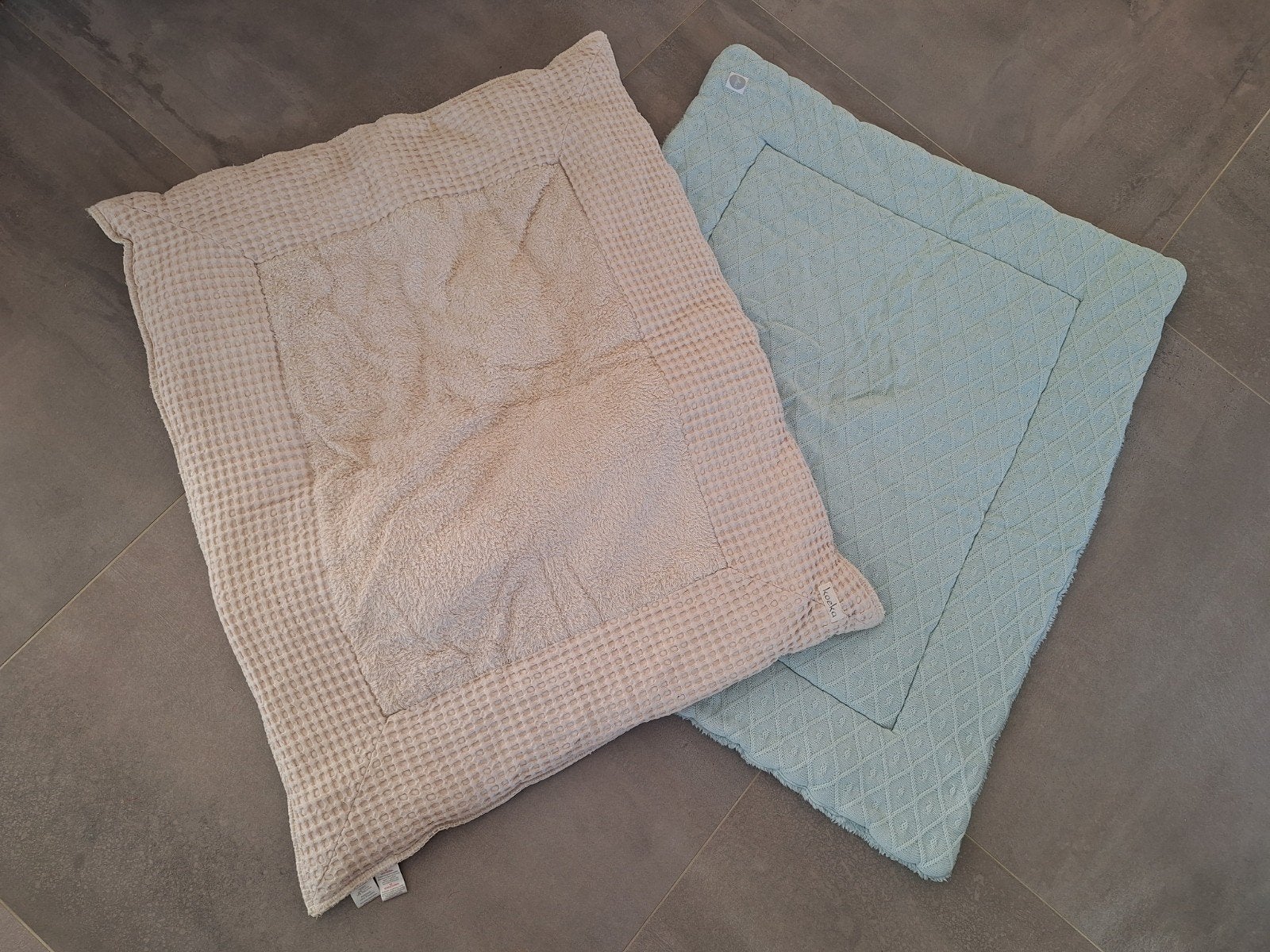 Boxkleden: Jollein mintgroen en Koeka beige/taupe, Ophalen of Verzenden, Gebruikt