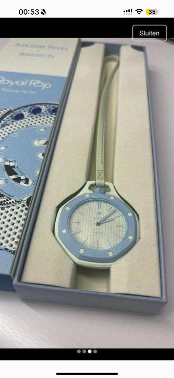 Ap swatch met bon, Sieraden, Tassen en Uiterlijk, Horloges | Dames, Ophalen of Verzenden, Kunststof, Swatch
