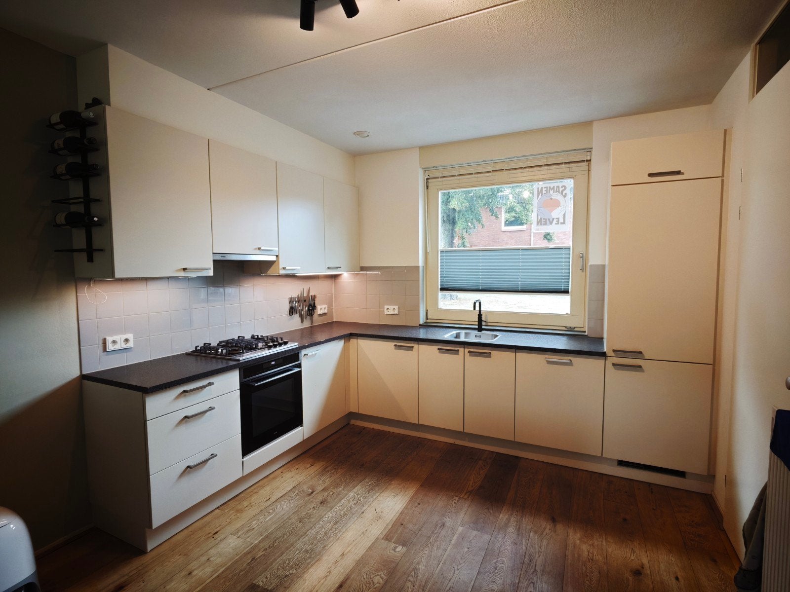 Gratis af te halen: complete hoekkeuken, Huis en Inrichting, Ophalen, Gebruikt, Hoekkeuken, Kunststof