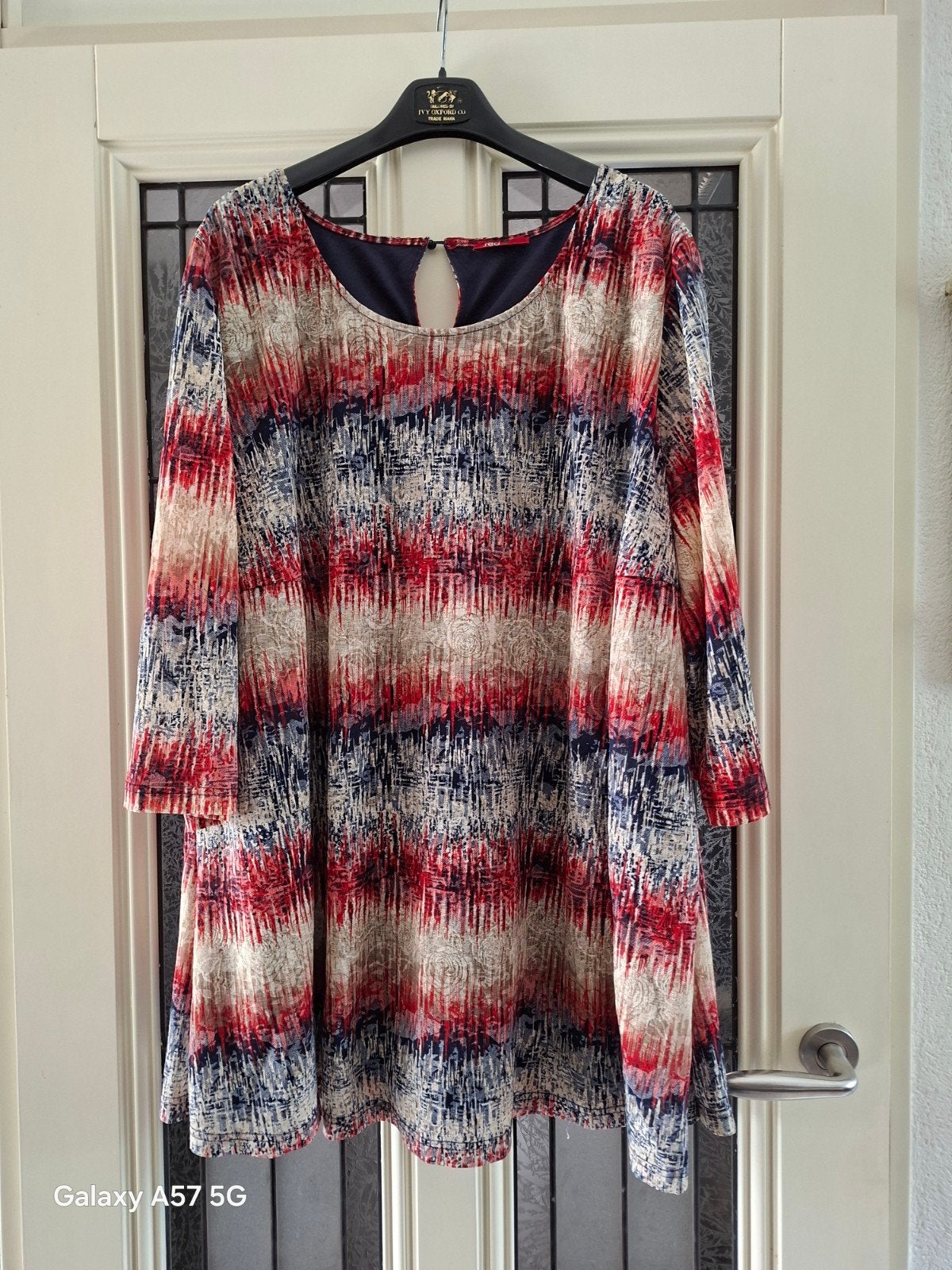 MOOIE X TWO RED TUNIEK MT50/52, Kleding | Dames, Verzenden, Zo goed als nieuw, Rood, Blouse of Tuniek
