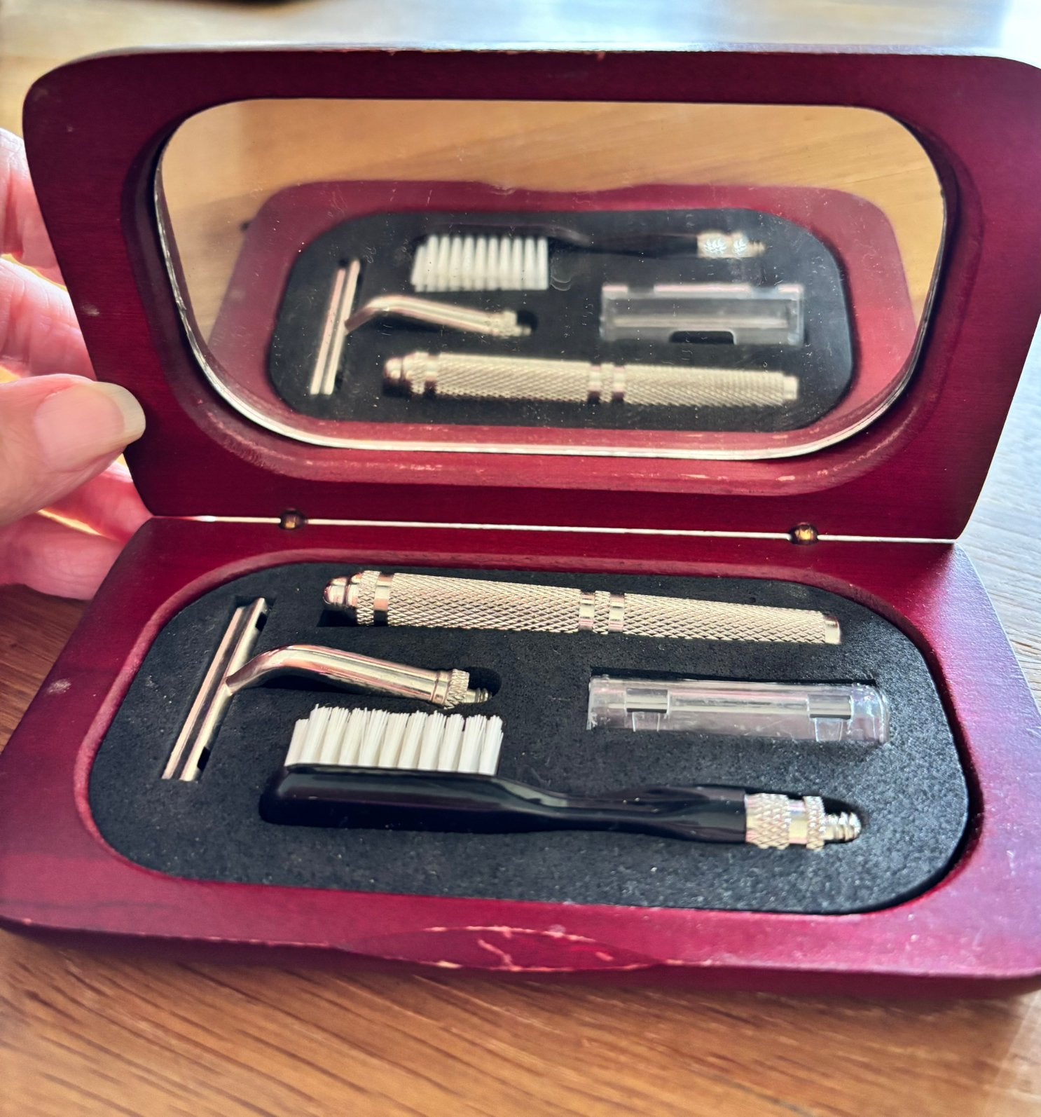 Vintage scheerset, Antiek en Kunst, Ophalen of Verzenden