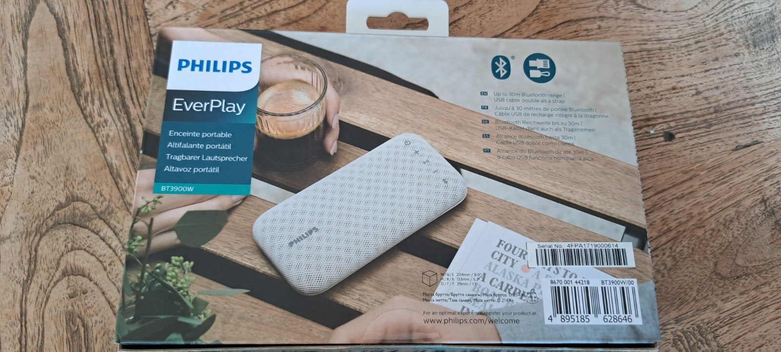 Nieuw Philips EverPlay Draagbare Bluetooth Speaker Wit, Audio, Tv en Foto, Luidsprekers, Philips, Stofbestendig, Nieuw, Ophalen of Verzenden