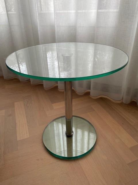 Metaform bijzettafel helder glas, Minder dan 55 cm, Design, Rond, Ophalen