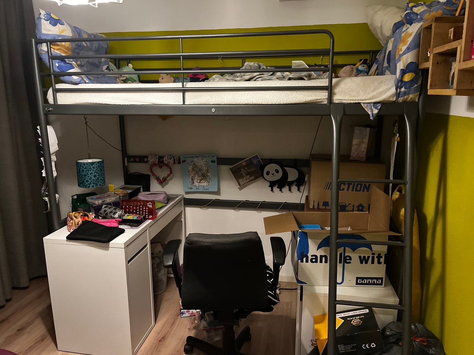 Hoogslaper ikea, Huis en Inrichting, Slaapkamer | Stapelbedden en Hoogslapers, Ophalen, Zo goed als nieuw