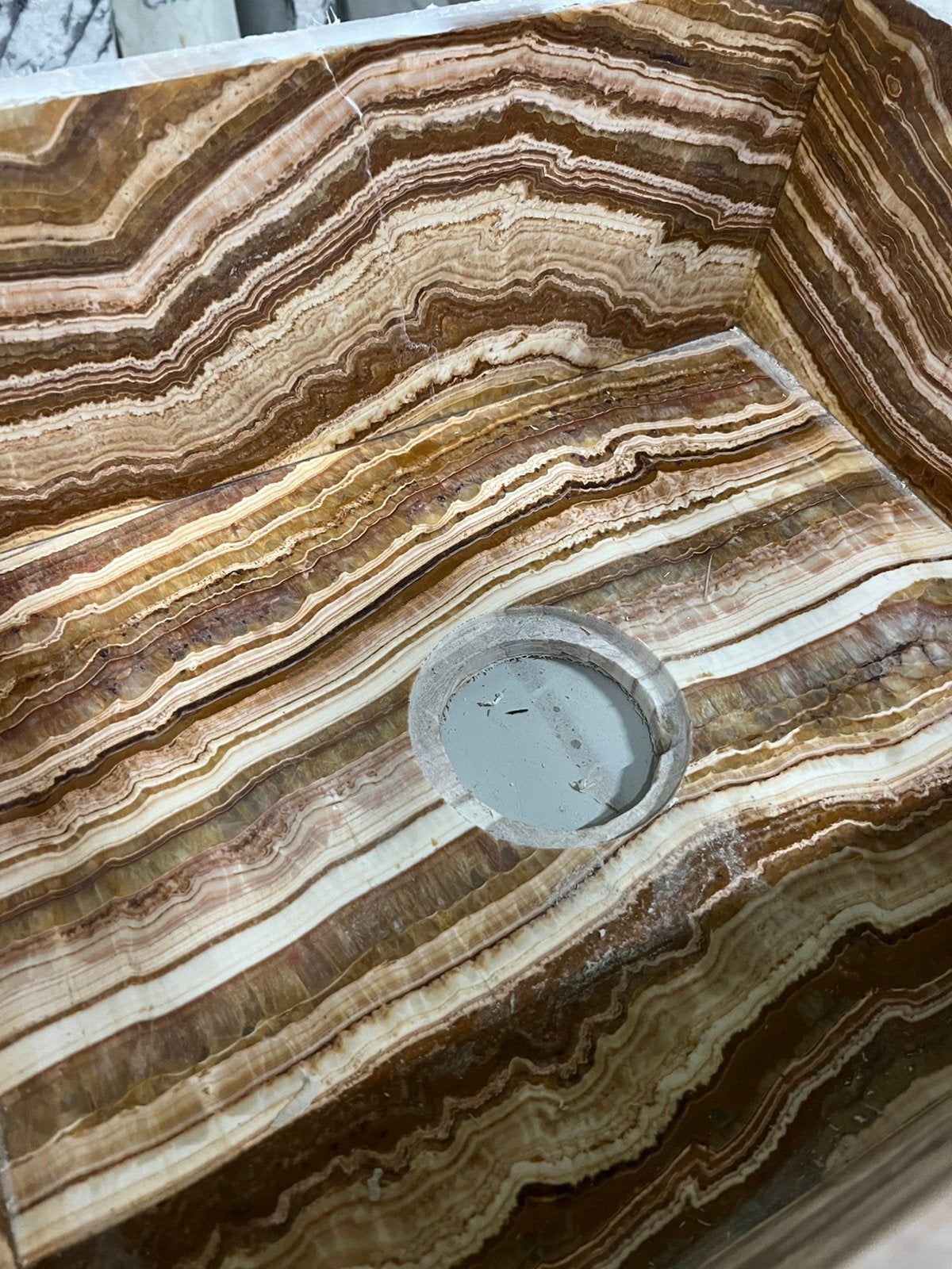 Tiger onyx was/spoelbak onderbouw, Ophalen, Nieuw, 50 tot 100 cm, Minder dan 100 cm